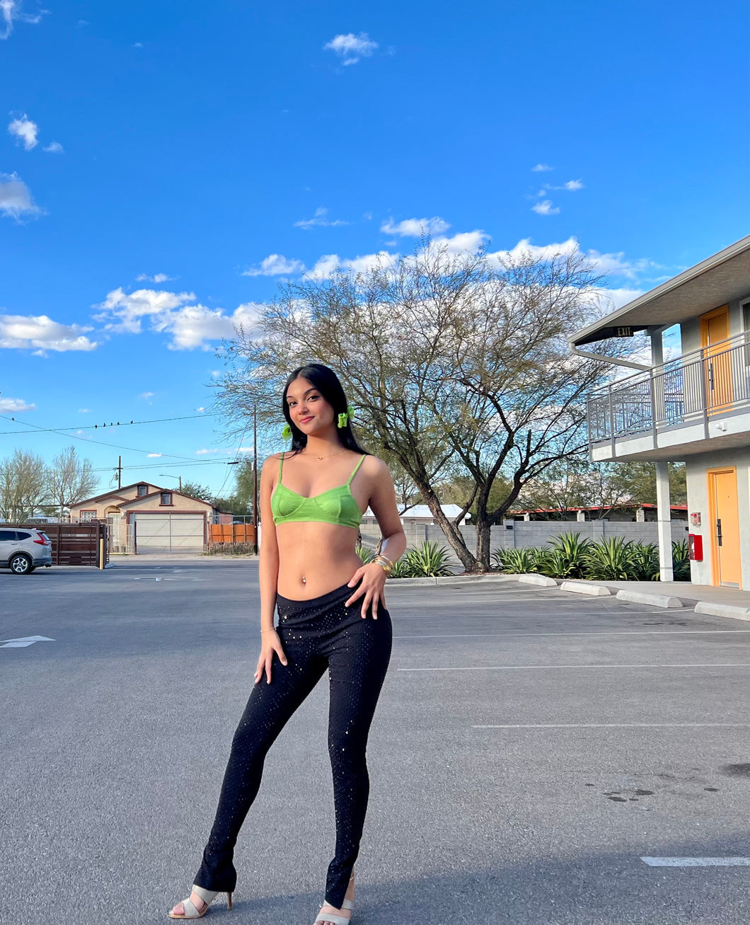 Amrapali the crop top bra in linen
